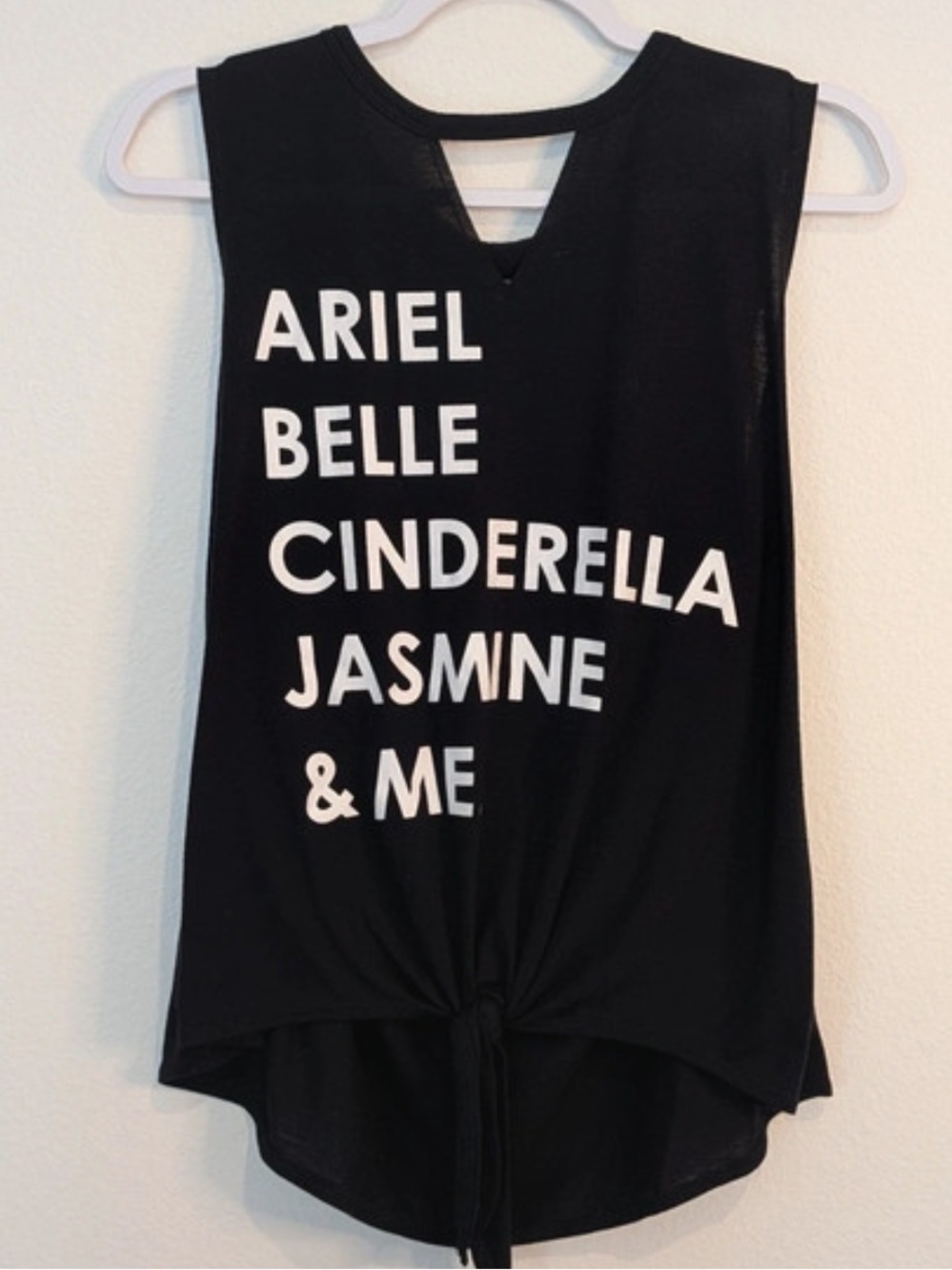 Women’s Black Graphic Tank Top - Disney Princesses